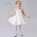 Lace Organza Bow Knee Length Little Girl Wedding Dresses